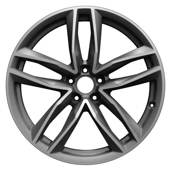 Perfection Wheel® - 20 x 9 Double 5-Spoke Dark Metallic Charcoal Machine Matte Clear Alloy Factory Wheel (Refinished)