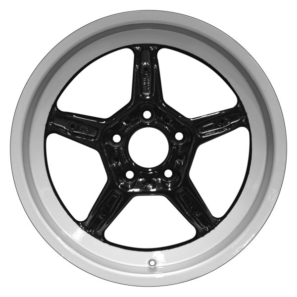 Perfection Wheel® - 17 x 8 5-Spoke Silver Flange with Black Face Full Face Alloy Factory Wheel (Refinished)