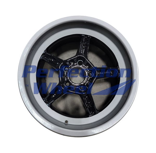 Perfection Wheel® - 17 x 9 5-Spoke Black and Silver Full Face Alloy Factory Wheel (Refinished)