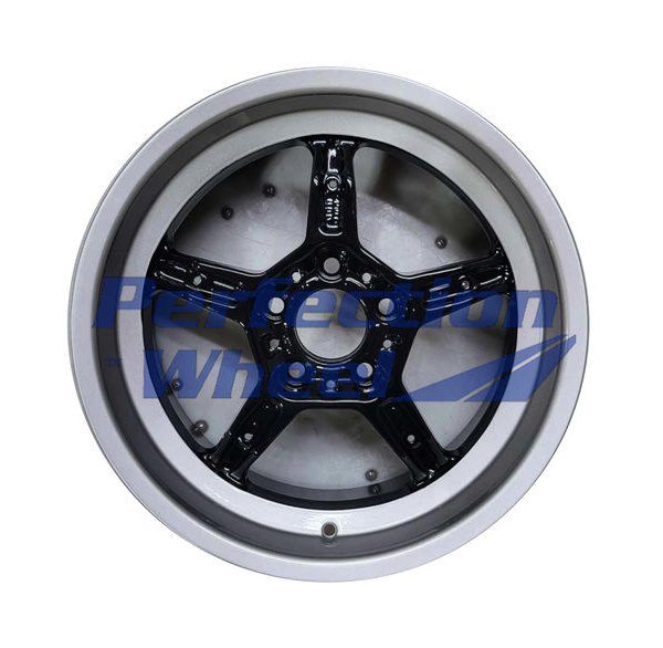 Perfection Wheel® - 17 x 9 5-Spoke Black and Silver Full Face Alloy Factory Wheel (Refinished)