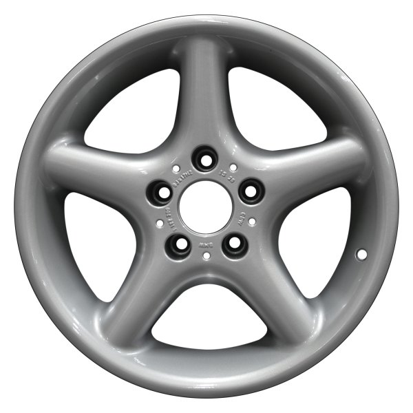 Perfection Wheel® - 17 x 8 5-Spoke Bright Fine Metallic Silver Full Face Alloy Factory Wheel (Refinished)