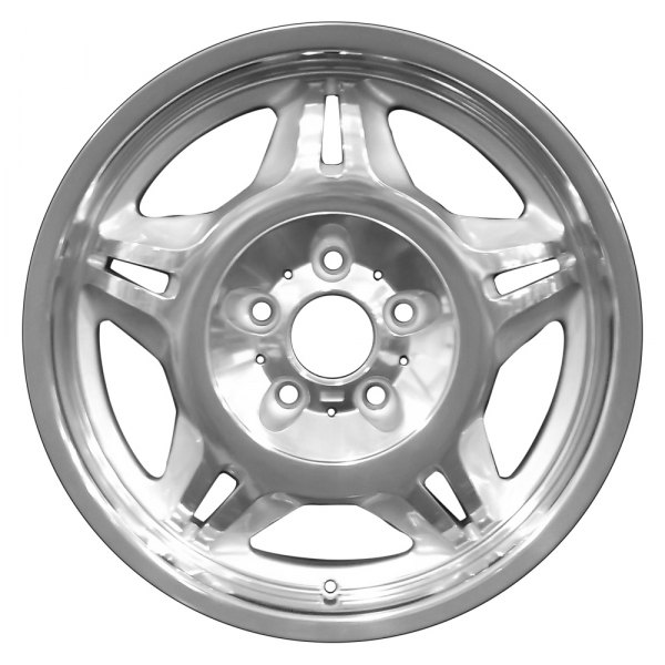 Perfection Wheel® - 17 x 7.5 5-Spoke Bright Fine Silver Polished Texture Alloy Factory Wheel (Refinished)