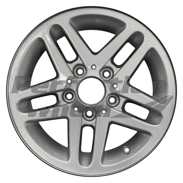 Perfection Wheel® - 15 x 6.5 Double 5-Spoke Medium Silver Full Face Alloy Factory Wheel (Refinished)