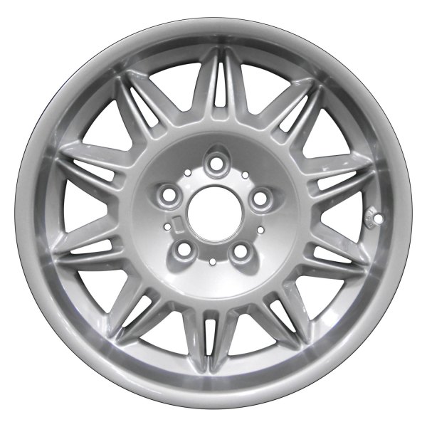 Perfection Wheel® - 17 x 7.5 10 V-Spoke Bright Fine Metallic Silver Full Face Alloy Factory Wheel (Refinished)