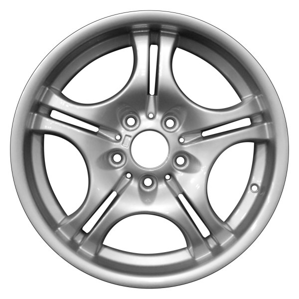 Perfection Wheel® - 17 x 7.5 Double 5-Spoke Bright Fine Metallic Silver Full Face Alloy Factory Wheel (Refinished)