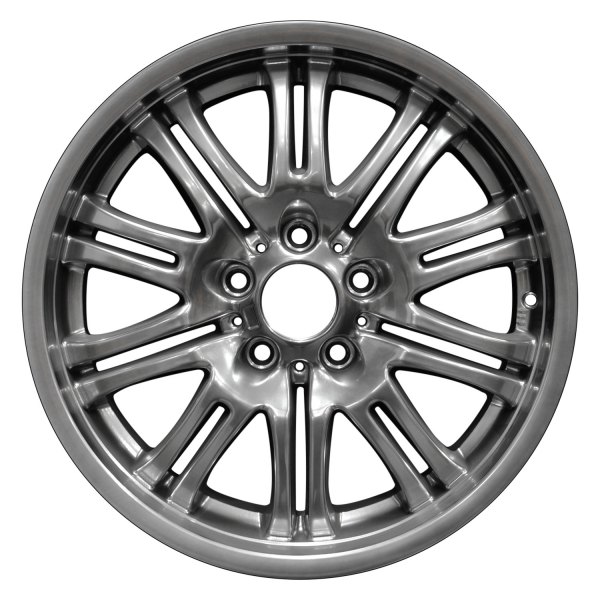 Perfection Wheel® - 18 x 8 10 Double I-Spoke Hyper Bright Smoked Silver Full Face Alloy Factory Wheel (Refinished)