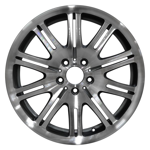 Perfection Wheel® - 19 x 8 10 Double I-Spoke Dark Metallic Charcoal Machined Bright Alloy Factory Wheel (Refinished)