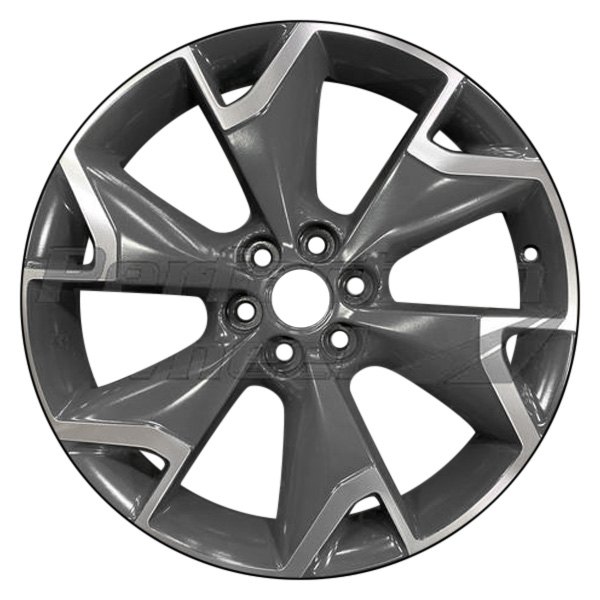 Perfection Wheel® - 20 x 8 6 Split-Spoke Medium Charcoal Gray Machine Satin Clear Alloy Factory Wheel (Refinished)