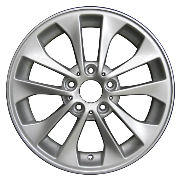 Perfection Wheel® - 17 x 7 5 V-Spoke Bright Fine Metallic Silver Full Face Alloy Factory Wheel (Refinished)
