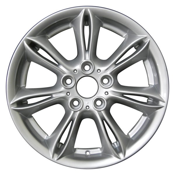 Perfection Wheel® - 17 x 8 7 Double I-Spoke Bright Fine Metallic Silver Full Face Alloy Factory Wheel (Refinished)