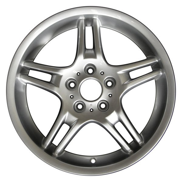 Perfection Wheel® - 18 x 8.5 Double 5-Spoke Fine Bright Silver Full Face Alloy Factory Wheel (Refinished)