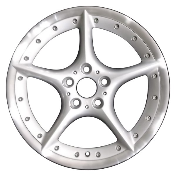 Perfection Wheel® - 18 x 8.5 5-Spoke Bright Fine Silver Flange Cut Alloy Factory Wheel (Refinished)