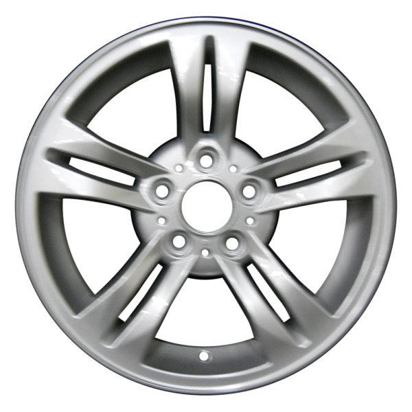 Perfection Wheel® - 17 x 8 Double 5-Spoke Bright Fine Silver Full Face Alloy Factory Wheel (Refinished)