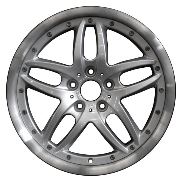 Perfection Wheel® - 18 x 8 Double 5-Spoke Bright Fine Metallic Silver Flange Cut Alloy Factory Wheel (Refinished)
