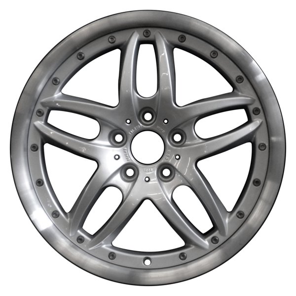 Perfection Wheel® - 18 x 8.5 Double 5-Spoke Bright Fine Metallic Silver Flange Cut Alloy Factory Wheel (Refinished)