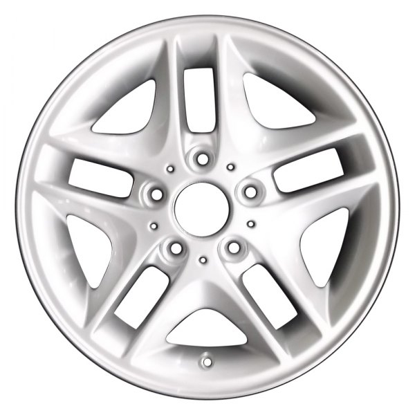 Perfection Wheel® - 16 x 7 Double 5-Spoke Bright Fine Silver Full Face Alloy Factory Wheel (Refinished)