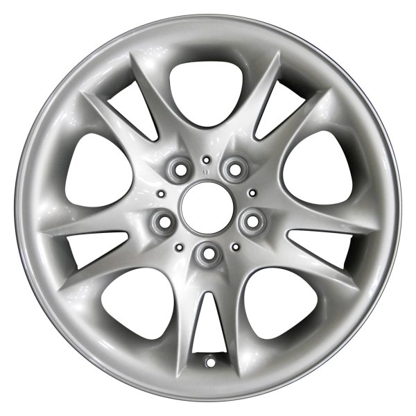 Perfection Wheel® - 17 x 8 5 V-Spoke Medium Silver Full Face Alloy Factory Wheel (Refinished)