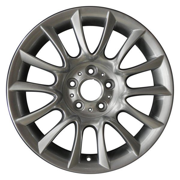 Perfection Wheel® - 18 x 8 7 V-Spoke Hyper Sparkle Silver Gray Base Full Face Alloy Factory Wheel (Refinished)