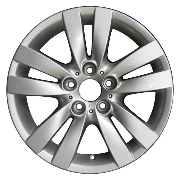 Perfection Wheel® - 17 x 8 Double 5-Spoke Bright Medium Silver Full Face Alloy Factory Wheel (Refinished)