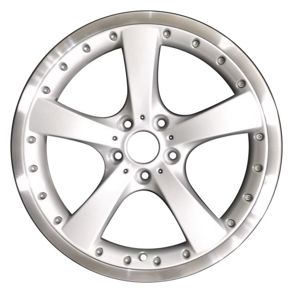 Perfection Wheel® - 19 x 9 5-Spoke Fine Sparkle Silver Flange Cut Alloy Factory Wheel (Refinished)