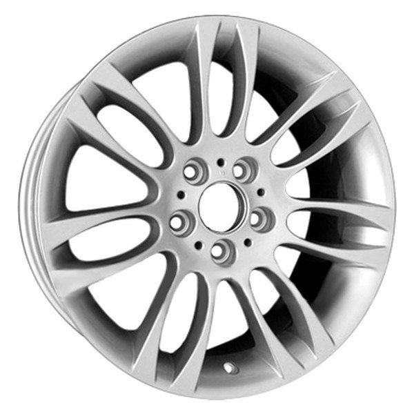 Perfection Wheel® - 18 x 8.5 7 Double I-Spoke Bright Medium Silver Full Face Alloy Factory Wheel (Refinished)