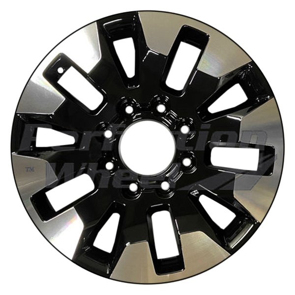 Perfection Wheel® - 20 x 8.5 10-Slot Gloss Black Machine PIB and POD Alloy Factory Wheel (Refinished)