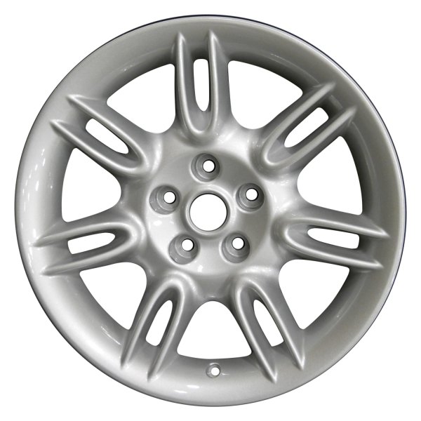 Perfection Wheel® - 18 x 9 7 Double I-Spoke Bright Sparkle Silver Full Face Alloy Factory Wheel (Refinished)
