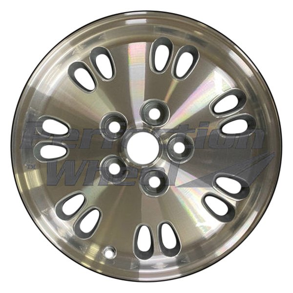 Perfection Wheel® - 16 x 7 14 Flat-Spoke Bright Fine Metallic Silver Machined Alloy Factory Wheel (Refinished)