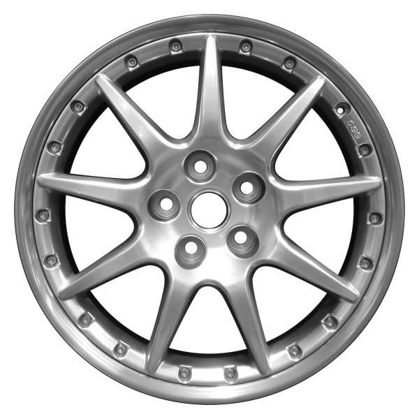 Perfection Wheel® - 19 x 8.5 9 I-Spoke Hyper Bright Mirror Silver Polish Flange Alloy Factory Wheel (Refinished)