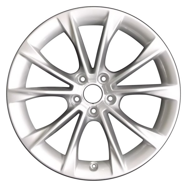 Perfection Wheel® - 20 x 9 5 V-Spoke Fine Bright Silver Full Face Alloy Factory Wheel (Refinished)