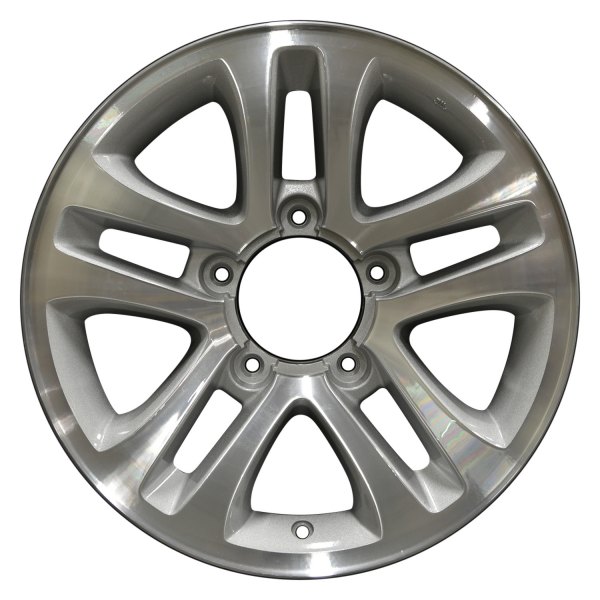 Perfection Wheel® - 16 x 7 Double 5-Spoke Medium Sparkle Silver Machine Texture Alloy Factory Wheel (Refinished)
