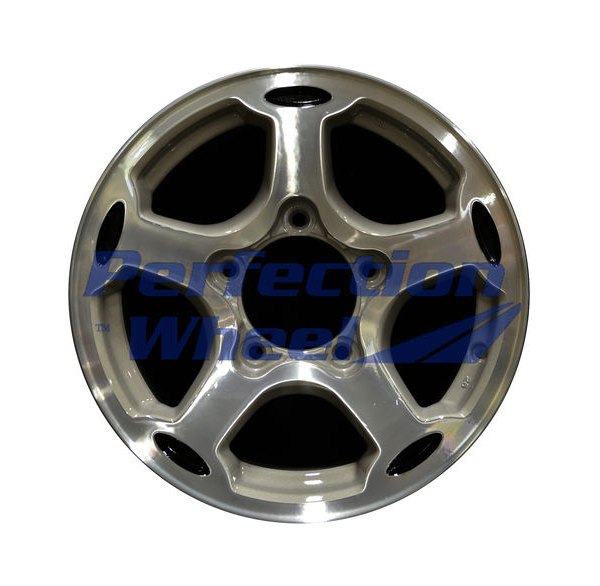 Perfection Wheel® - 15 x 6 5-Spoke As Cast with Black Pockets Machine Texture Alloy Factory Wheel (Refinished)