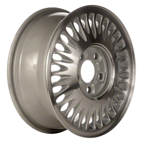 Perfection Wheel® - 15 x 6 30-Slot Bright Fine Metallic Silver Machined Alloy Factory Wheel (Refinished)