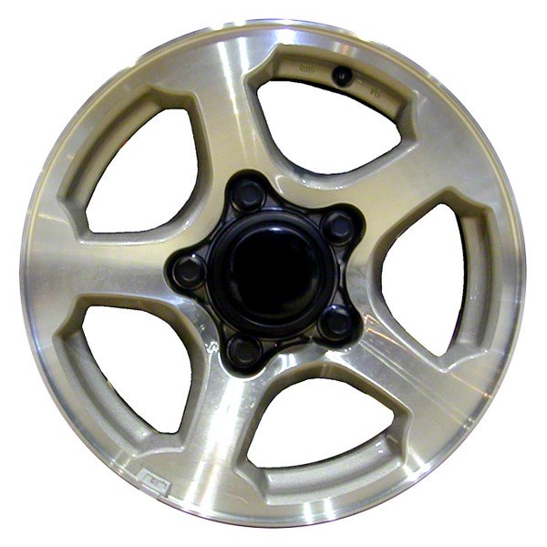 Perfection Wheel® - 15 x 6 5-Spoke Medium Sparkle Silver Machine Texture Alloy Factory Wheel (Refinished)