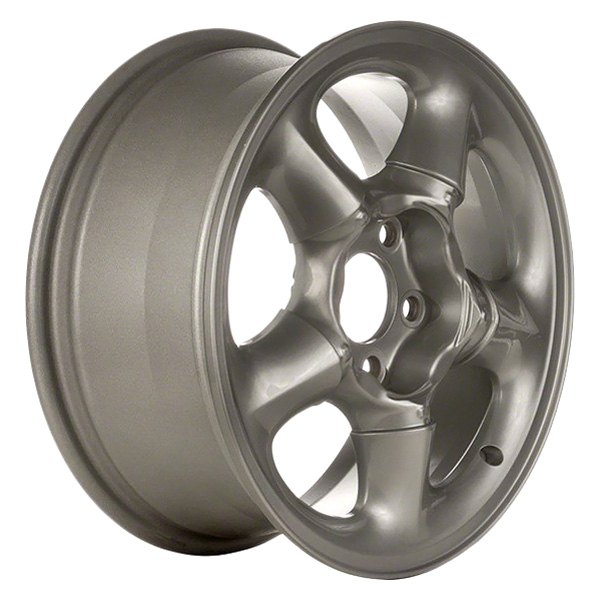 Perfection Wheel® - 16 x 7 5-Spoke Medium Sparkle Silver Flange Cut Alloy Factory Wheel (Refinished)
