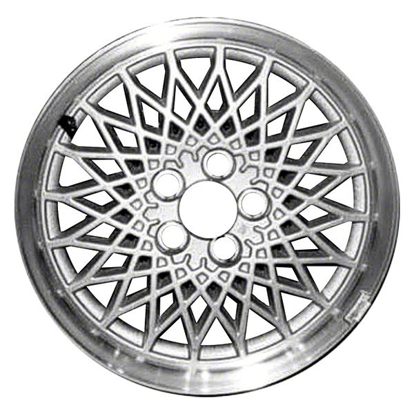 Perfection Wheel® - 15 x 6 20 Spider-Spoke Sparkle Silver Flange Cut Texture Alloy Factory Wheel (Refinished)