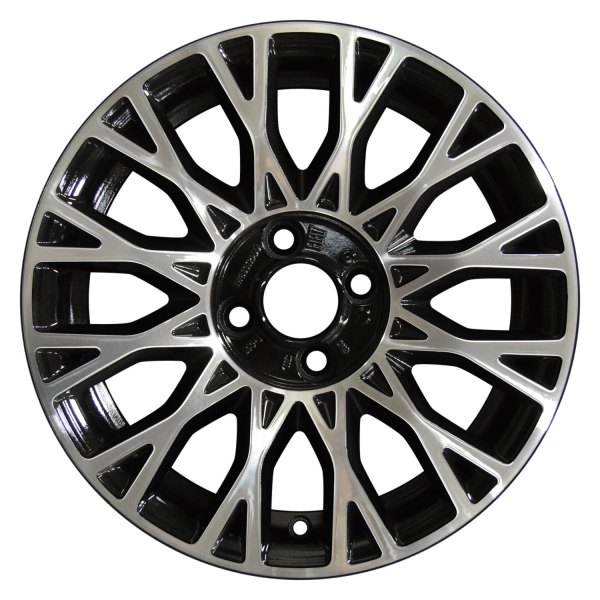 Perfection Wheel® - 15 x 6 24 Spider-Spoke Black Machined Bright OD Alloy Factory Wheel (Refinished)