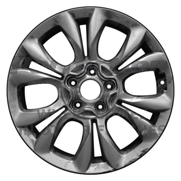 Perfection Wheel® - 17 x 7 6 V-Spoke Gray Sparkle Silver Full Face Alloy Factory Wheel (Refinished)