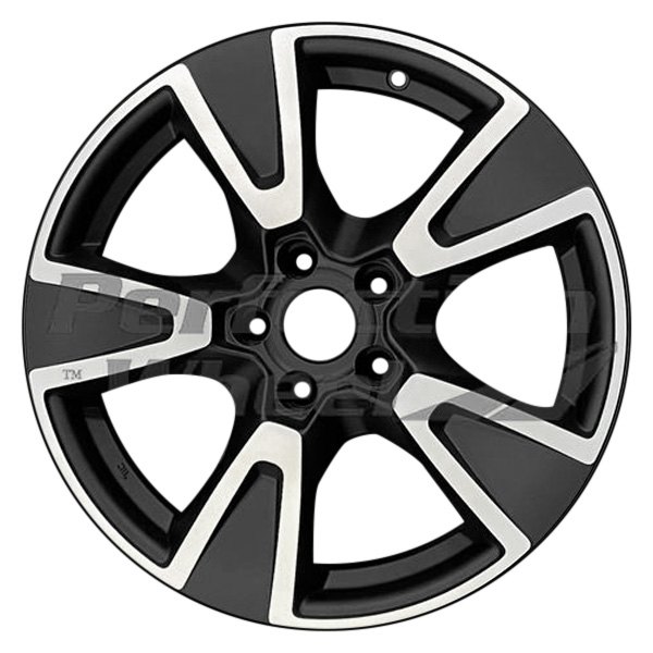 Perfection Wheel® - 17 x 7 5-Spoke Flat Matte Black Machine Matte Clear PIB + POD Alloy Factory Wheel (Refinished)