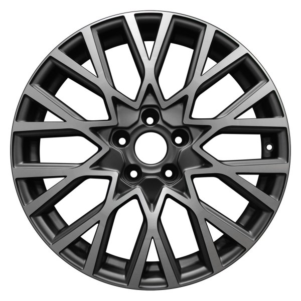 Perfection Wheel® - 18 x 7 20 Spider-Spoke Fine Metallic Medium Charcoal Machined Bright Matte Clear Alloy Factory Wheel (Refinished)