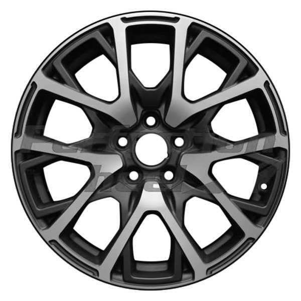 Perfection Wheel® - 18 x 7 Multi 5-Spoke Black Base with Charcoal Machined Matte Alloy Factory Wheel (Refinished)