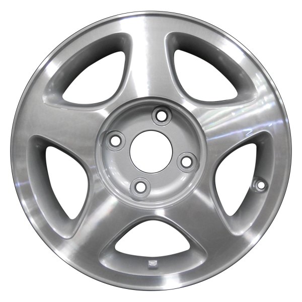 Perfection Wheel® - 15 x 6 5-Spoke Bright Fine Metallic Silver Machined Alloy Factory Wheel (Refinished)