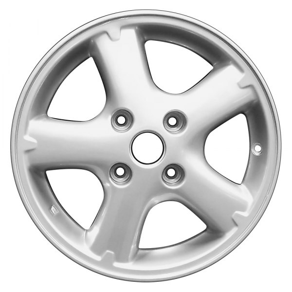 Perfection Wheel® - 15 x 6 5-Spoke Bright Fine Metallic Silver Full Face Alloy Factory Wheel (Refinished)