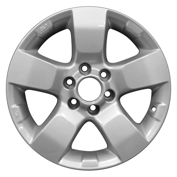 Perfection Wheel® - 16 x 7 5-Spoke Fine Sparkle Silver Full Face Alloy Factory Wheel (Refinished)