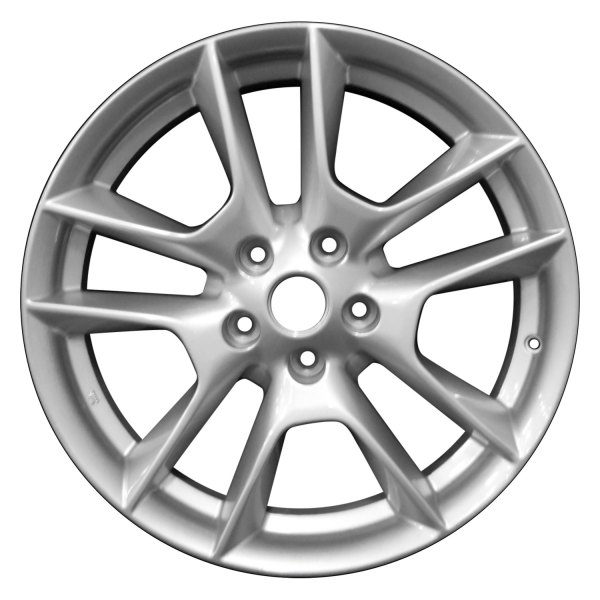 Perfection Wheel® - 18 x 8 5 V-Spoke Bright Fine Silver Full Face Alloy Factory Wheel (Refinished)