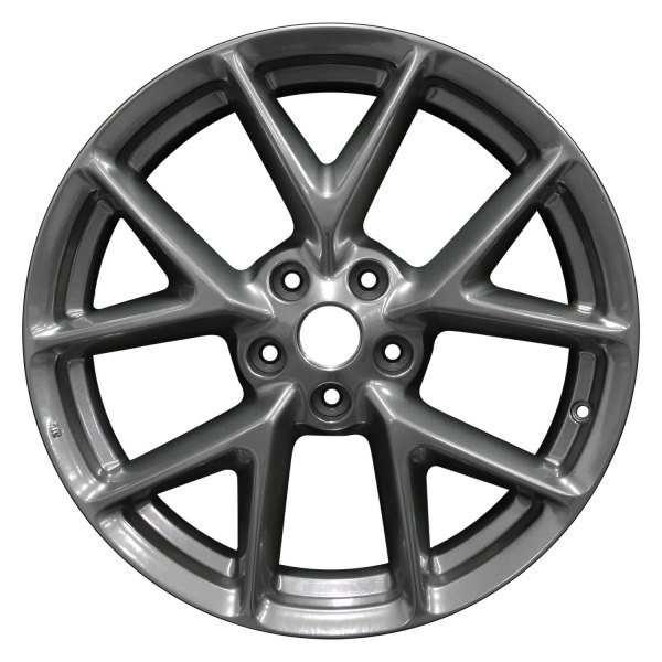Perfection Wheel® - 19 x 8 5 V-Spoke Hyper Bright Charcoal Full Face Alloy Factory Wheel (Refinished)
