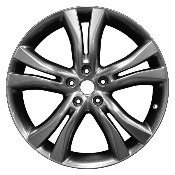 Perfection Wheel® - 20 x 7.5 Double 5-Spoke Hyper Bright Smoked Silver Full Face Bright Alloy Factory Wheel (Refinished)