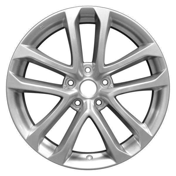Perfection Wheel® - 18 x 7.5 Double 5-Spoke Hyper Bright Mirror Silver Full Face Alloy Factory Wheel (Refinished)