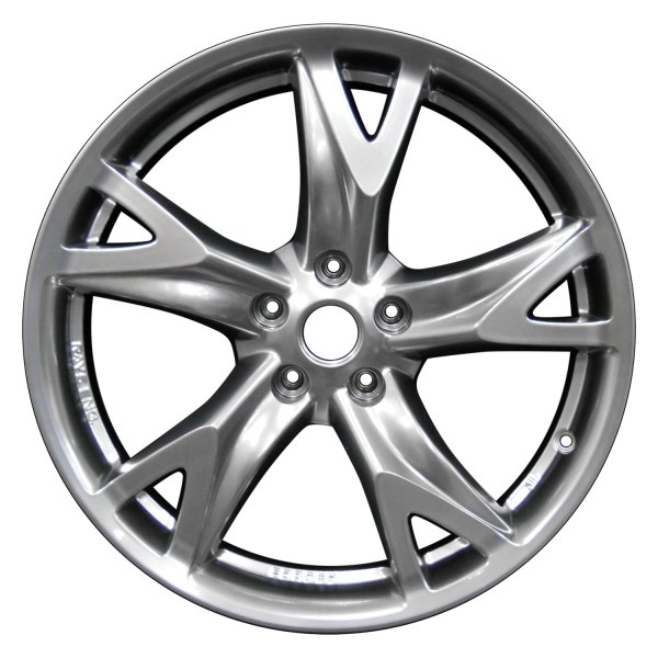 Perfection Wheel® - 19 x 9 Double 5-Spoke Hyper Bright Smoked Silver Full Face Alloy Factory Wheel (Refinished)