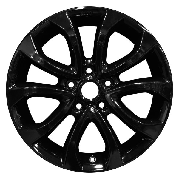 Perfection Wheel® - 17 x 7 5 V-Spoke Black Full Face Alloy Factory Wheel (Refinished)